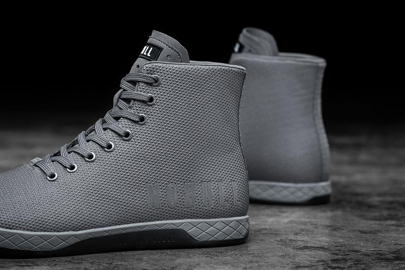 Dark / Grey Nobull High-Top Men's Trainers | CA K1436O